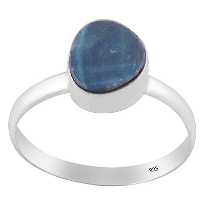 Alluring Play of Colors Gemstone Australian Opal Fancy Shape 925 Sterling Solid Silver Ring - R3400825-398