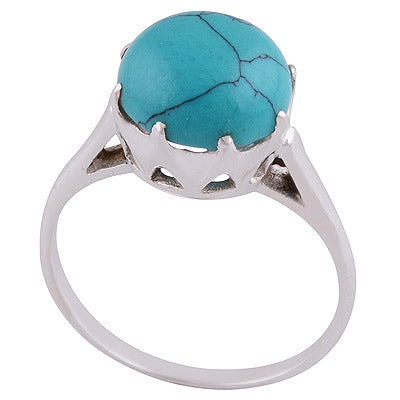 Turquoise 925 Sterling Silver Ring - R3401501-5