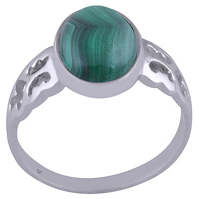 Malachite 925 Sterling Silver Ring - R3401503-76