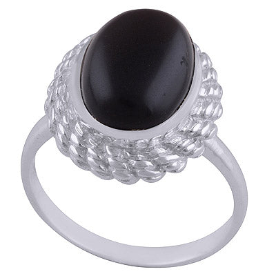 Black Onyx 925 Sterling Silver Ring - R3401523-29