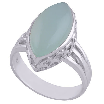 Aqua Chalcedony 925 Sterling Silver Ring - R3401530-14