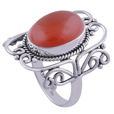 Carnelian 925 Sterling Silver Ring - R3401608-78