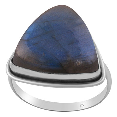 Beautiful Stone Labradorite Fancy Shape 925 Sterling Solid Silver Ring - R3401732-294