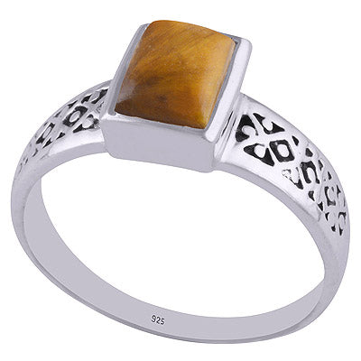 Tiger's Eye 925 Sterling Silver Ring - R3401733-20