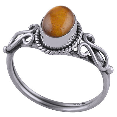 Tiger's Eye 925 Sterling Silver Ring - R3401744-20
