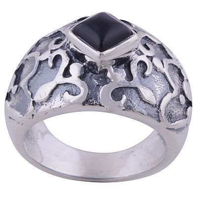 Black Onyx 925 Sterling Silver Ring - R3401797-26