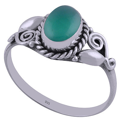 Green Onyx 925 Sterling Silver Ring - R3401843-140