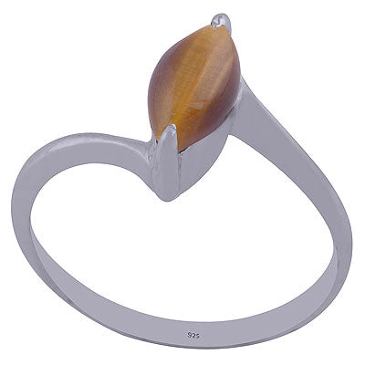 Alluring Setting Around Tiger's Eye Marquise Shape 925 Sterling Solid Silver Ring - R3401980-23