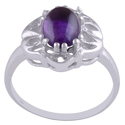Amethyst 925 Sterling Silver Ring - R3401988-1