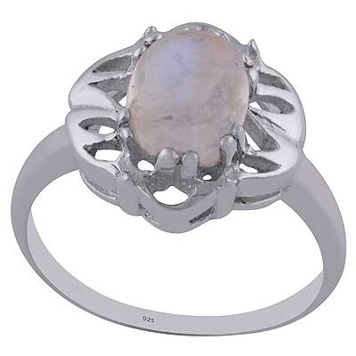 Rainbow Moonstone 925 Sterling Silver Ring - R3401988-5