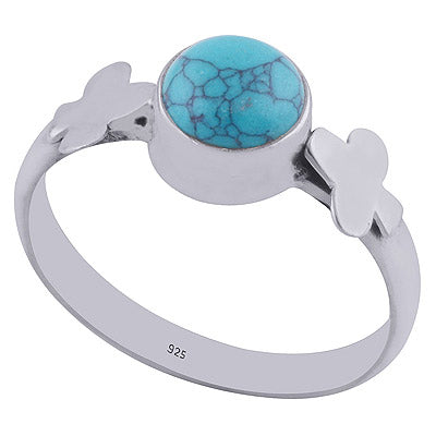 Turquoise 925 Sterling Silver Ring - R3401996-12
