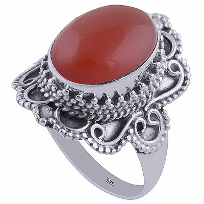 Carnelian 925 Sterling Silver Ring - R3402011-26