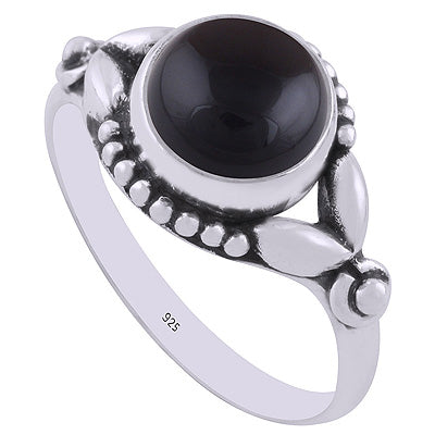 Black Onyx 925 Sterling Silver Ring - R3402022-68