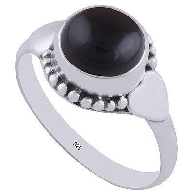 Black Onyx 925 Sterling Silver Ring - R3402023-68