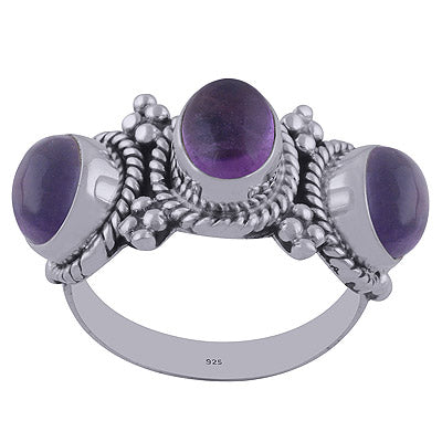 Amethyst 925 Sterling Silver Ring - R3402038-1