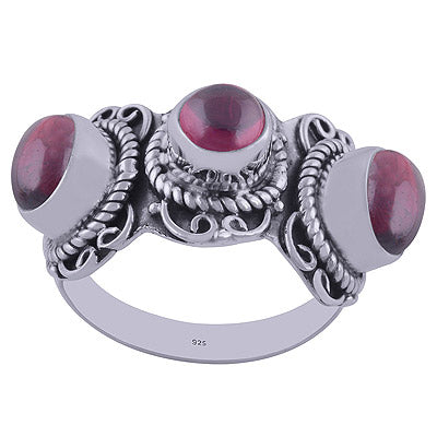 Garnet 925 Sterling Silver Ring - R3402040-17