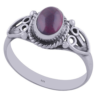 Garnet 925 Sterling Silver Ring - R3402050-22
