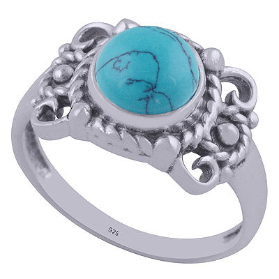 Turquoise 925 Sterling Silver Ring - R3402065-11