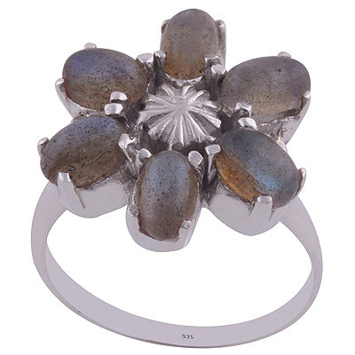 Labradorite 925 Sterling Silver Ring - R3402098-17