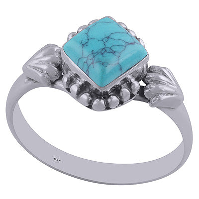 Turquoise 925 Sterling Silver Ring - R3402109-9