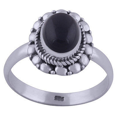 Black Onyx 925 Sterling Silver Ring - R3402173-43