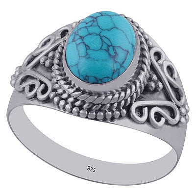 Turquoise 925 Sterling Silver Ring - R3402183-59