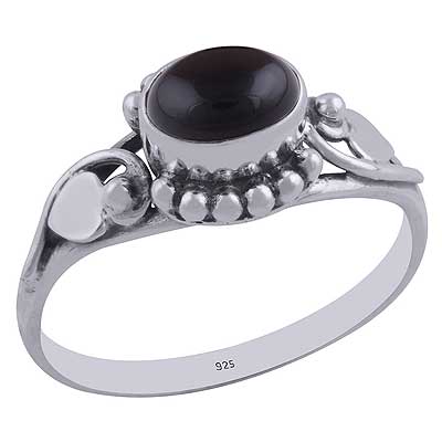 Black Onyx 925 Sterling Silver Ring - R3402209-72