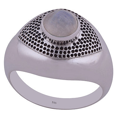 Rainbow Moonstone 925 Sterling Silver Ring - R3402228-9