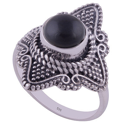 Black Onyx 925 Sterling Silver Ring - R3402233-23