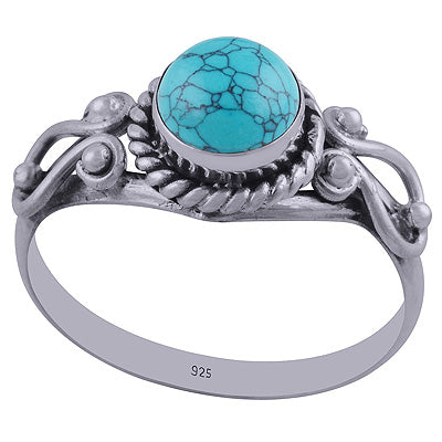 Turquoise 925 Sterling Silver Ring - R3402273-15