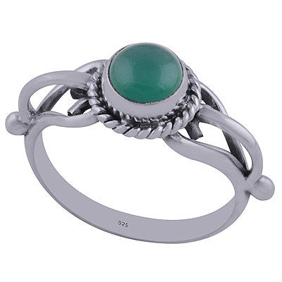 Green Onyx 925 Sterling Silver Ring - R3402290-28