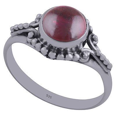 Garnet 925 Sterling Silver Ring - R3402325-7