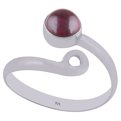 Gorgeous Adjustable Garnet Round Shape 925 Sterling Solid Silver Ring - R3402347-71