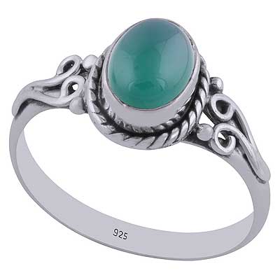 Green Onyx 925 Sterling Silver Ring - R3402351-78
