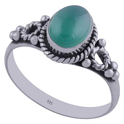Green Onyx 925 Sterling Silver Ring - R3402354-74