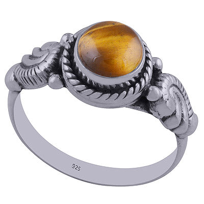 Tiger's Eye 925 Sterling Silver Ring - R3402365-34