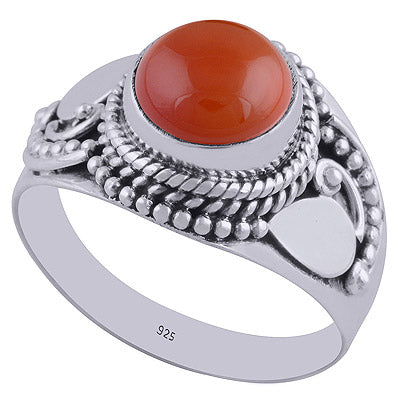 Carnelian 925 Sterling Silver Ring - R3402379-34