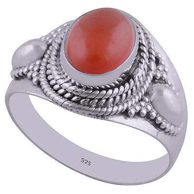 Carnelian 925 Sterling Silver Ring - R3402387-34