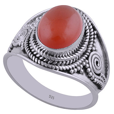 Carnelian 925 Sterling Silver Ring - R3402391-44