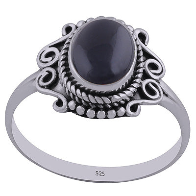 Black Onyx 925 Sterling Silver Ring - R3402439-47