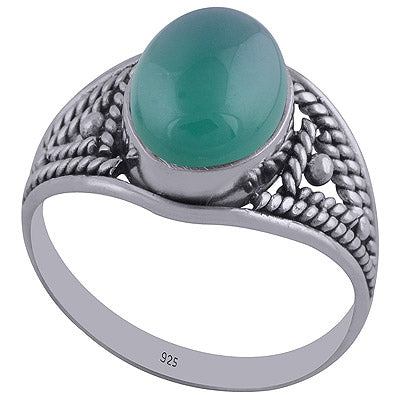 Green Onyx 925 Sterling Silver Ring - R3402498-19