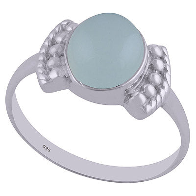 Aqua Chalcedony 925 Sterling Silver Ring - R3402506-27