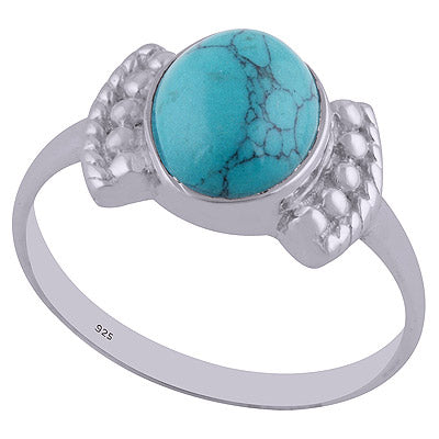 Turquoise 925 Sterling Silver Ring - R3402506-5