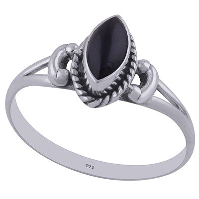 Black Onyx 925 Sterling Silver Ring - R3402591-44
