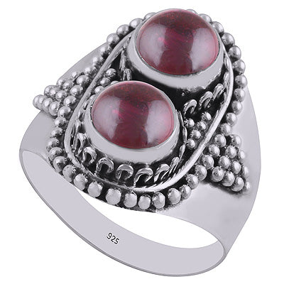 Garnet 925 Sterling Silver Ring - R3402621-4