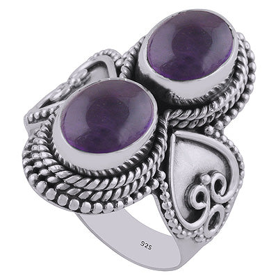 Amethyst 925 Sterling Silver Ring - R3402622-1