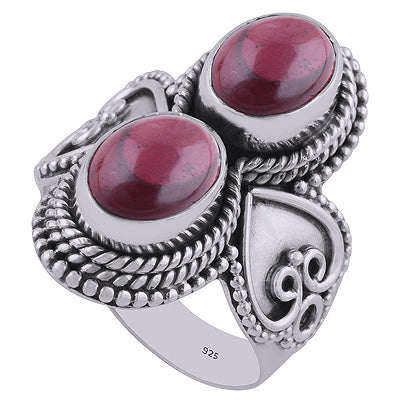 Garnet 925 Sterling Silver Ring - R3402622-4