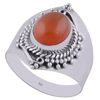 Carnelian 925 Sterling Silver Ring - R3402639-16
