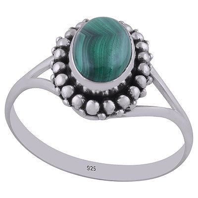Malachite 925 Sterling Silver Ring - R3402660-33