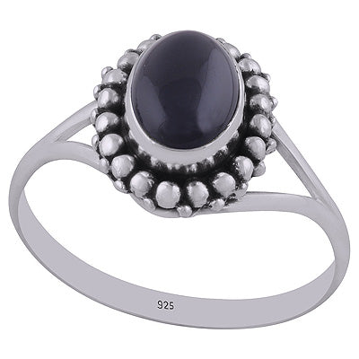 Black Onyx 925 Sterling Silver Ring - R3402660-36